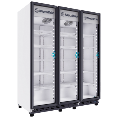 ENFRIADOR VERTICAL FULL GLASS 66 PIES 3 PUERTAS METALFRIO | RB-900-3P |  66 ft³ (1883 L)