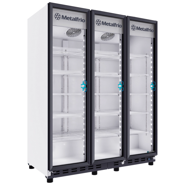 ENFRIADOR VERTICAL FULL GLASS 3 PUERTAS METALFRIO | RB-900-3P |  66 ft³ (1883 L)
