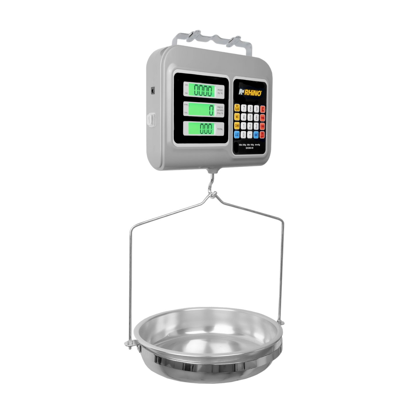 BÁSCULA COLGANTE MULTIFUNCIONAL RHINO | BACMU-30 |  30 kg / 5 g