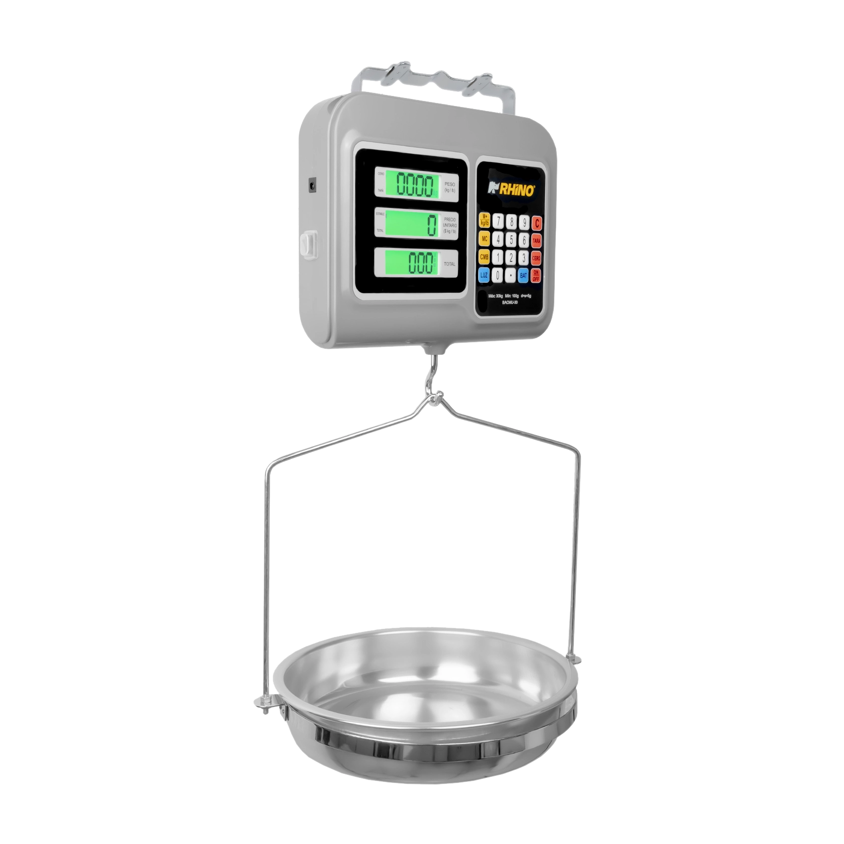 BÁSCULA COLGANTE MULTIFUNCIONAL RHINO | BACMU-30 |  30 kg / 5 g