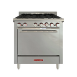 ESTUFA INDUSTRIAL CON HORNO CORIAT | EC-6-HG |  6 quemadores