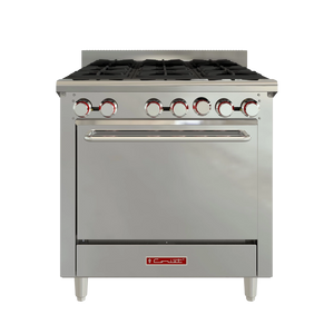 ESTUFA INDUSTRIAL CON HORNO CORIAT | EC-6-HG |  6 quemadores