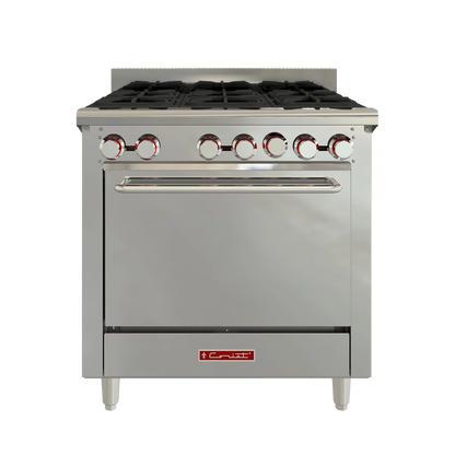 ESTUFA INDUSTRIAL CON HORNO CORIAT | EC-6-HG |  6 quemadores