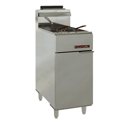 FREIDORA INDUSTRIAL CON 5 QUEMADORES DE 2 CANASTILLAS CORIAT | TURBO-30-5Q HD |  30 L